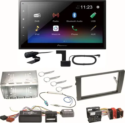 Produktbild von Pioneer DMH-A340DAB Digitalradio Bluetooth Einbauset für Seat Exeo Audi A4 B6 B7