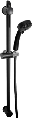 Produktbild von Novaservis Duschsets - Kopfbrauseset, 3 Strahlarten, Halter und Stange, Schwarz KIT602,5