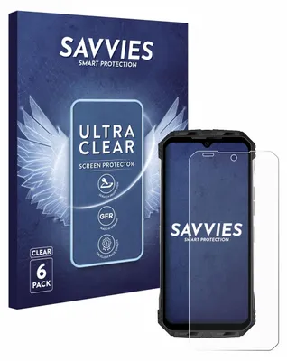 A product shot of a phone screen protector and its packaging.