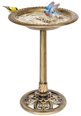 Produktbild von Vogelbad Antik 71 cm - Vogelbad für den Außenbereich - Leicht - Polyresin - Gartendekoration