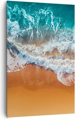 Produktbild von Bild auf Leinwand - Leinwandbild - Einteilig - Sand Wasser Strand - 80x120cm - Wand Bild - Wanddeko - Wandbilder - Leinwanddruck - Wanddekoration - Leinwand bilder - Wandbild - PA80x120-5021