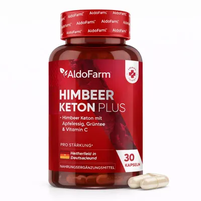Produktbild von Himbeer Keton Plus – Kapseln zur Unterstützung von Stoffwechsel & Wohlbefinden – 30 Kapseln