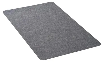 Image de Tapis de chaise VEVOR Tapis de protection du sol (1396 x 897 mm) antidérapant pour chaise de bureau sur sol dur, tapis de chaise pour fauteuil roulant, glissement en douceur sous le tapis de bureau pour bureau à domicile (gris foncé)