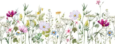 Produktbild von Magnetmatte für Heizkörperverkleidung Wiese Wildblumen 60x100