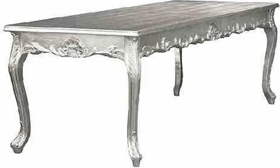 Produktbild von Casa Padrino Barock Esstisch Silber 180cm - Esszimmer Tisch