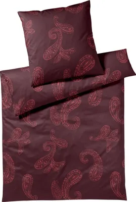 Produktbild von JOOP! Mako-Satin-Kissenbezug einzeln Paisley Farbe rouge Größe 40x80