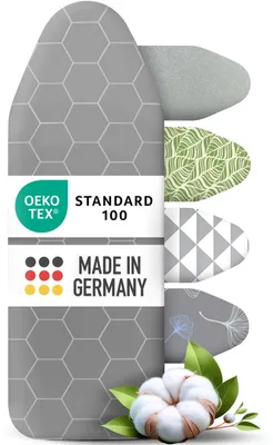 Produktbild von Bügelbrettbezug Bügelbezug Bügelbrettüberzug - 120 x 45 cm - Größe L - Für alle Bügelbretter