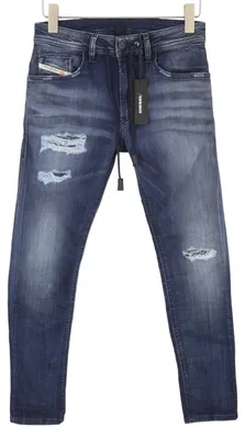 Produktbild von Diesel Thommer Cb-ne 069jf Herren Jeansblau Jogg Sweat Faded Whiskers Distress