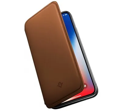 Imagen del producto de Twelve South SurfacePad para iPhone X, color Cognac, tipo Folio, compatible con Apple iPhone X, dimensiones: 16,5 cm (6,5"), color marrón