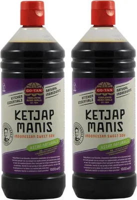 Produktbild von 2 x 1 Liter GO-TAN Ketjap Manis süße Sojasauce | Indonesian Sweet Soy Essential, Vegan