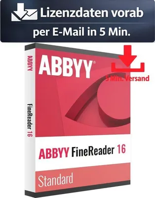 Produktbild von ABBYY FineReader PDF 16 Standard (1 User - 3 Jahre) ESD Büro Business 5 Min. Versand als Download per Mail