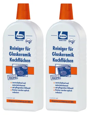 Produktbild von 2x Dr. Becher Reiniger für Glaskeramik® Kochflächen - 500 ml | Flasche (500 ml) - 4260370859752