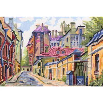 Immagine prodotto di RTO Kit per punto croce "callejones" (vicoli), modello m487, schema a punti, dimensioni 31x21 cm