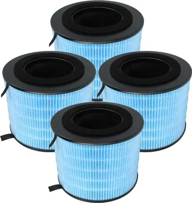 Produktbild von vhbw 4x Luftilter kompatibel mit Philips AMF220 Luftreiniger - Kombifilter Aktivkohle + Schwebstofffilter