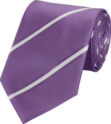Produktbild von Fabio Farini - 1 Stück Herren Krawatten mit Farbton Lila - Schlips in 8cm Breite Breit (8cm), Violett/Weiß