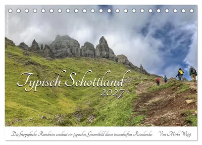 Produktbild von Typisch Schottland (Tischkalender 2027 DIN A5 quer), CALVENDO Monatskalender
