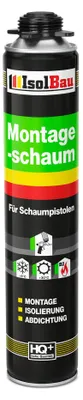 Produktbild von Isolbau Pistolenschaum 1 x 750 ml PolyurethanSchaum 1K Bauschaum Montageschaum B2