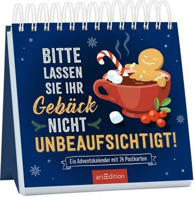 Immagine prodotto di Calendario dell'Avvento a tema cartoline. Si prega di non lasciare i dolci incustoditi