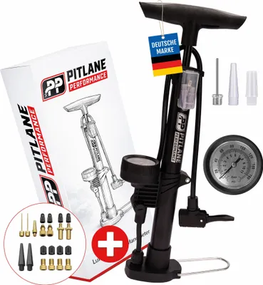 Produktbild von Bundle: Luftpumpe mit Barometer Schwarz 42 cm & XXL Adapter Box 21-teilig