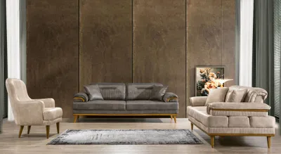 Produktbild von Designer Wohnzimmer Couch-Set Luxus Sofagarnitur 3+3+1 Sitzer 3tlg Set