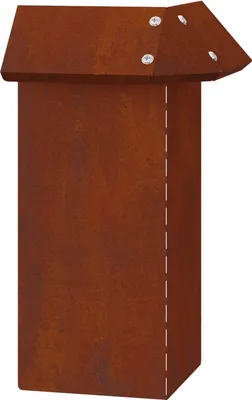 Productafbeelding van vidaXL Slakkenhek, 13,5 x 13,5 x 25 cm, weerbestendig staal, roestlook
