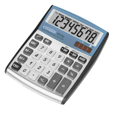 Produktbild von Citizen CDC-80 Taschenrechner Desktop Einfacher Taschenrechner Blau