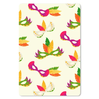 Produktbild von MuchoWow® Mauspad Mousepad Karneval - Masken 18x27 cm - Mousepads - Maus Mat - Pad - Mausunterlage