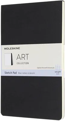 Immagine prodotto di Moleskine 8058647626826 MOLESKINE Sketchpad, L/A5, 120g/mq, cartone, nero