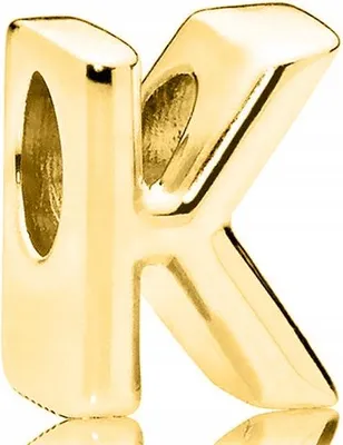 Obrázek produktu pro Zlatý přívěsek písmeno iniciály symbol písmeno K 925 stříbro