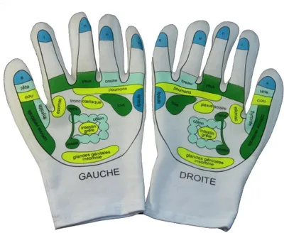 Image de Gants hydratants « Réflexologie des mains & Spa » (une paire)