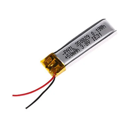 Immagine prodotto di 1 pezzo 350829 Batteria ricaricabile Lipo (3,8 V, 50 mAh Lipo) per auricolari Bluetooth, smart watch, POS, strumenti medici e altri dispositivi portatili