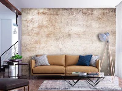 Produktbild von Vlies Fototapete Betonoptik 400x280 cm Tapeten Wandtapete XXL Abstrakt Steinwand beige grau a-A-10179-a-a