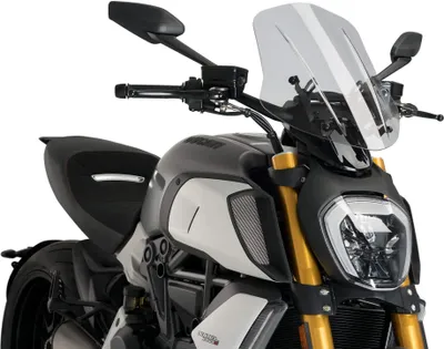 Immagine prodotto di Cupolino regolabile PUIG Naked touring fumè chiaro omologato ABE per Ducati