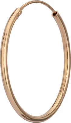 Produktbild von Single Creole Ohrringe Vergoldet Ohrschmuck Ohrhänger 30mm 7410