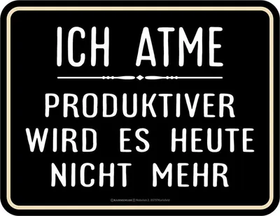 Produktbild von ich atme - Fun-Schilder - Blech-Schild