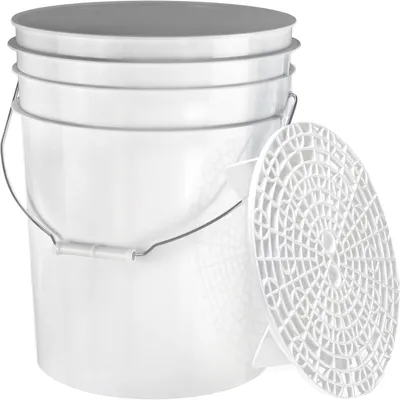 Produktbild von Detailier-Eimer zum Autowaschen mit Sieb, 20 l, Weiß