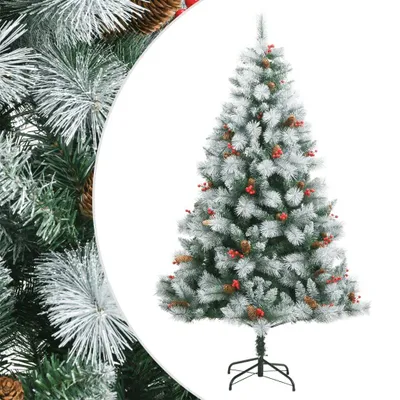Immagine prodotto di Maison Exclusive - Albero di Natale artificiale pieghevole con pigne e bacche, 210 cm