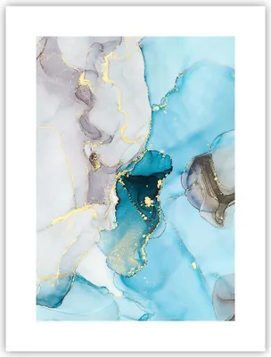 Produktbild von Poster - Poster ohne Rahmen - Marmor Modern Blau - 30x40 cm - Wand Bild - Wanddeko - Wandbilder - Kunstposter - Wandposter - Bilder - Kunstdruck - Wanddekoration - Wandbild - P2XPA30x40-4792