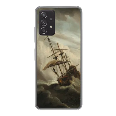 Produktbild von MuchoWow® Handyhülle Schutzhülle Hülle für Samsung Galaxy A53 5G Ein Schiff auf offener See während eines Sturms - Gemälde von Willem van de Velde Silikon Softcase Handy Hülle - Schutzabdeckung