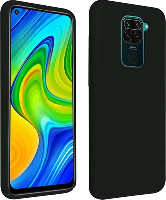 Obrázok produktu pre Polotuhé silikónové puzdro na mobilný telefón Xiaomi Redmi Note 9, Soft Touch - čierne
