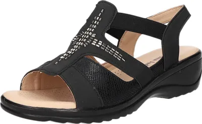 Produktbild von Sandalette mit Mehrweite ab 30mm Sohlenhöhe 247-1255-BK