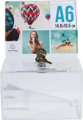 Produktbild von Exacompta 2x Urne A6 (15x10,5x10 cm), Exacryl - Kristall - 89358D