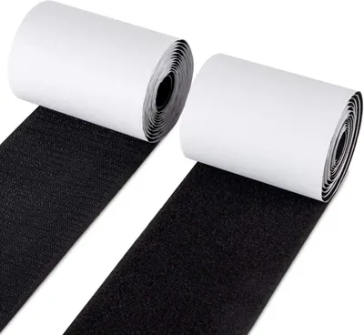 Produktbild von Industrie Klettband Selbstklebend Extra Stark Klettverschluss Selbstklebend, 10CM Breite 1.5 Meter Lang, Schwarz