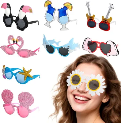 Obrázok produktu pre Party okuliare 9 párov, havajský štýl, fotorekvizity, narodeniny