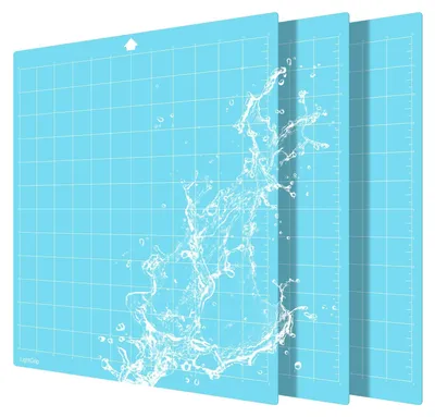 Immagine prodotto di Set di tappetini da taglio per Silhouette Cameo - 3 pezzi, formato 12 x 12 pollici (LightGrip)
