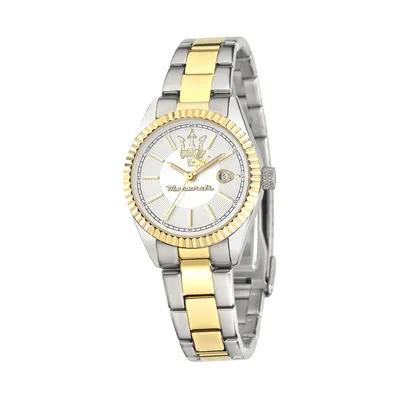 Produktbild von Maserati Edelstahl Uhr Analog COMPETIZIONE Damen silber gold D2UMAR8853100505