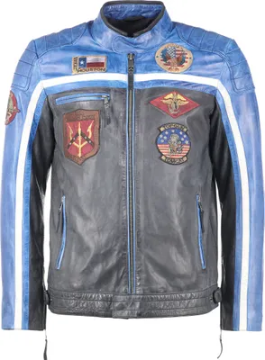 Produktbild von Top Gun Lederjacke 31024850 Herren black/blue/creme XXL