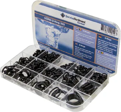Produktbild von KÖRO O-Ring Sortiment in praktischer Kunststoff-Box - 300 Stk. sortiert / Dichtungsringe / Dichtungs-Set
