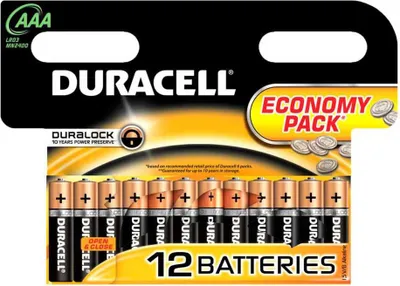 Produktbild von Duracell Basic 12 AAA Batterien