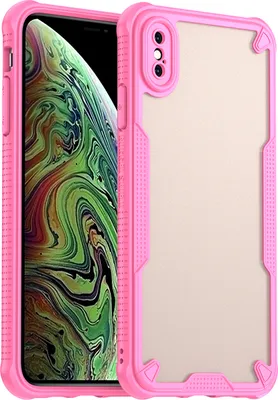 Image de Coque de protection pour iPhone XS, dos mat translucide, coque TPU bumper case Pink